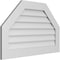 Ekena Millwork Octagonal Top Surface Mount PVC Gable Vent w/ 3-1/2"W x 1"P Standard Frame, 38"W x 24"H GVPOT38X2401SN - alternate 2